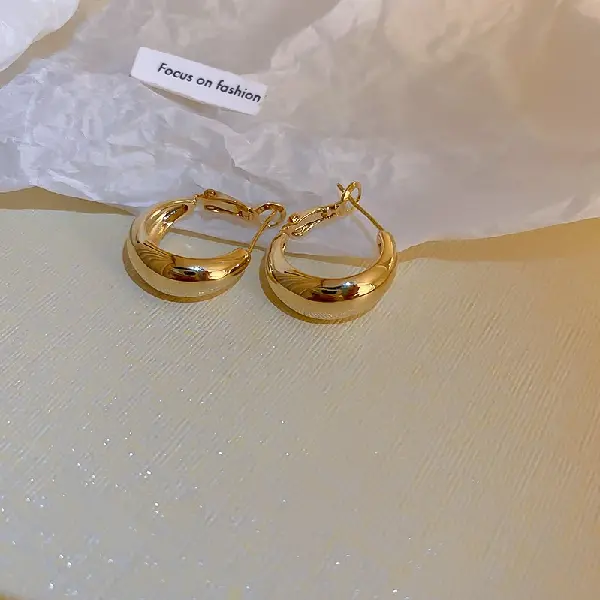 .73# silver needle-gold earring (real gold plating),tkmbeautysupply.com