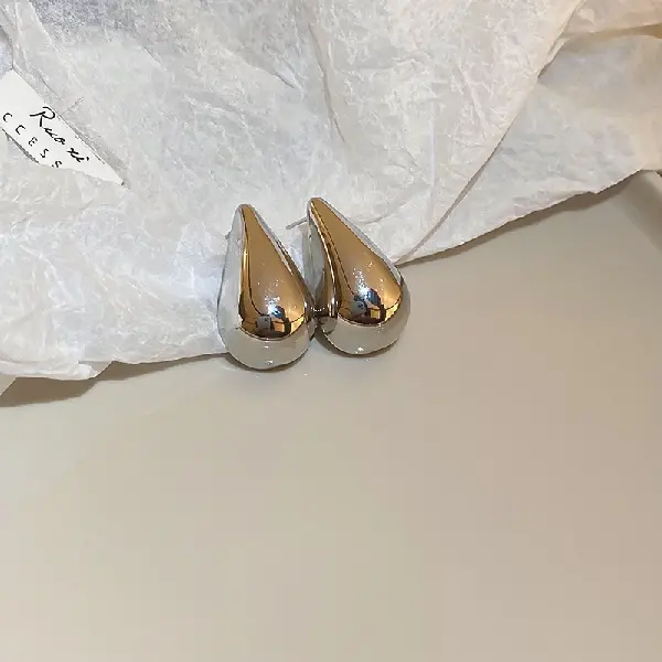 93# silver needle metal drop earrings,tkmbeautysupply.com