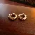 Silver Needle Earrings Wholesale | Quality & Versatility Supply - 97# real gold electroplated pleated metal circle earrings