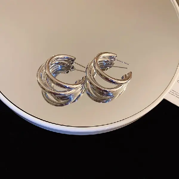 Silver needle three-layer C shape,tkmbeautysupply.com