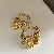 Wholesale Silver Needle Metal Earrings for Retailers Seeking Quality - Gold-925 silver needle irregular pleated hollow stud earrings