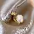 Wholesale Vintage Medieval Open Ring – High-End Luxury Supply - 10# gold pearl open ring (real gold plating)