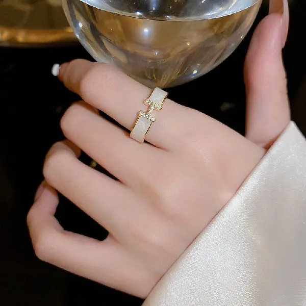 34# real gold electroplated open ring,tkmbeautysupply.com