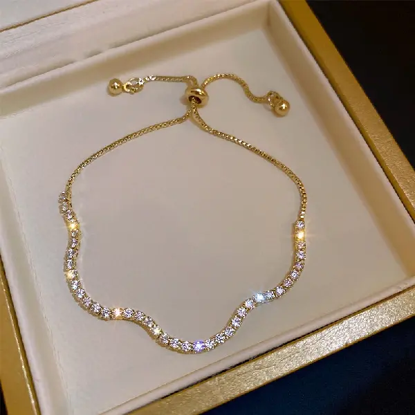 4# diamond wave bracelet,tkmbeautysupply.com