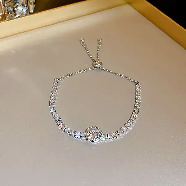 5# geometric square diamond bracelet,tkmbeautysupply.com