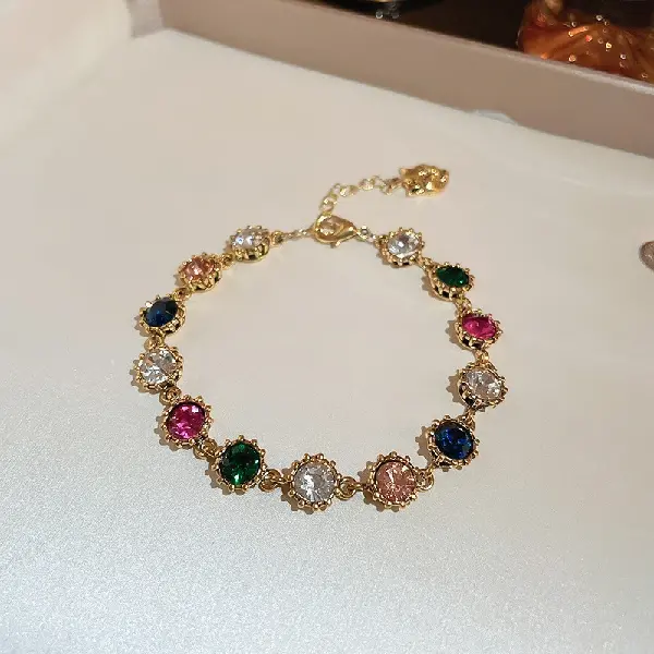 12# tiger head diamond circle bracelet,tkmbeautysupply.com