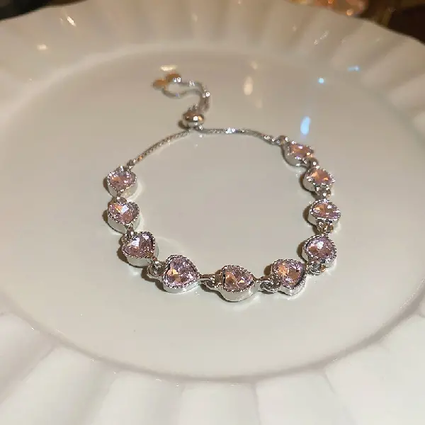 16# diamond love pull-out bracelet,tkmbeautysupply.com