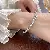 Wholesale Medieval Vintage Diamond Flower Bracelet Supply - 44# Silver-Zircon Double Layer Cross Open Bracelet