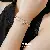 Wholesale Medieval Vintage Diamond Flower Bracelet Supply - 47# Bow Pearl Chain Zircon Bracelet