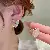Sterling Silver Needle Earrings | Premium Wholesale Supply - Pearlescent Pink-Silver Needle Oil Drop Love Earrings