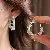 Silver Needle Earrings Wholesale | Premium Quality Supply - 117# Silver Needle Aquamarine Pearl C-shaped Stud Earrings