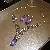 Wholesale Colorful Zircon Leaf Necklace - Trendy Supply - Diamond drop pendant two-piece necklace