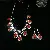 Wholesale Colorful Zircon Leaf Necklace - Trendy Supply - Diamond Oval Water Drop Tassel Stud Earring Necklace (Set of Two)