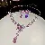 Wholesale Colorful Zircon Leaf Necklace - Trendy Supply - Zircon Butterfly Flower Water Drop Pendant Earrings Necklace (Set of Two)