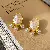 Silver Needle Diamond Flower Pearl Earrings Wholesale Supply - 10# Silver Needle Medieval Portrait Pearl Earrings