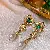 Silver Needle Diamond Flower Pearl Earrings Wholesale Supply - 12# Silver Needle Second-hand Emerald Diamond Flower Pearl Drop Earrings