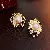 Silver Needle Diamond Flower Pearl Earrings Wholesale Supply - 23# silver needle surrounding pearl earrings