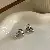 Silver Needle Diamond Flower Pearl Earrings Wholesale Supply - 52# Silver Needle-Silver Love Stud Earrings