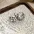 Silver Needle Diamond Flower Pearl Earrings Wholesale Supply - 78# Ear Button-Silver Hollow Flower Basket