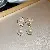 Silver Needle Diamond Flower Pearl Earrings Wholesale Supply - 84# Silver Needle-Golden Pearl Circle Water Drop Earrings