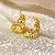 Silver Needle Diamond Flower Pearl Earrings Wholesale Supply - 86# silver needle-gold multi-layered C-shaped earrings