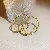 Silver Needle Diamond Flower Pearl Earrings Wholesale Supply - 89# Silver Needle-Golden Round Cross Earrings
