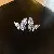 Silver Needle Diamond Flower Pearl Earrings Wholesale Supply - 92# steel needle-silver diamond butterfly earrings