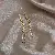 Silver Needle Diamond Flower Pearl Earrings Wholesale Supply - 109# Silver Needle-Golden Diamond Tassel Earrings