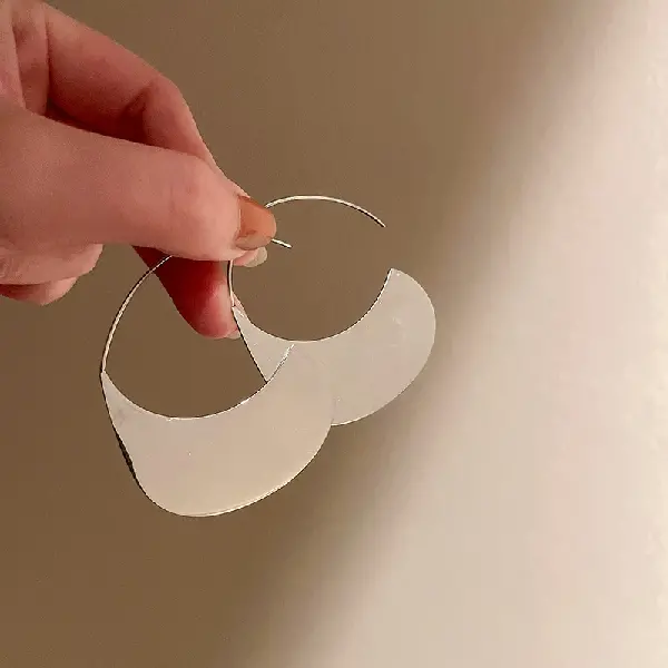 122# ear hook-silver,tkmbeautysupply.com