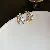 Silver Needle Diamond Flower Pearl Earrings Wholesale Supply - 140# steel needle-blue (real gold plating)