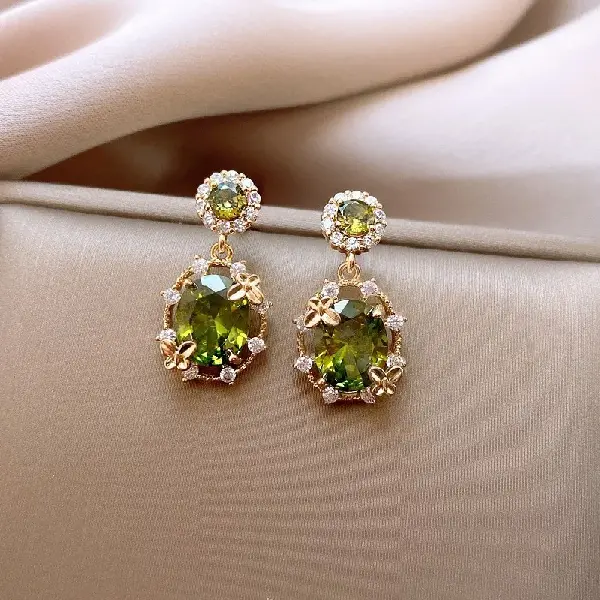 2# silver needle-gold-green-round-butterfly,tkmbeautysupply.com