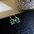 Wholesale Green Earrings with Zircon Flower - Light Luxury Supply - 3# silver needle-green (top 5 diamonds)