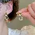 Wholesale Green Earrings with Zircon Flower - Light Luxury Supply - 8# Silver Needle-Gold-Green-Flower-Pearl