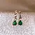 Wholesale Green Earrings with Zircon Flower - Light Luxury Supply - 16# Silver Needle-Gold-Green-Water Drop Pendant