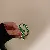 Wholesale Green Earrings with Zircon Flower - Light Luxury Supply - 29# Silver Needle-Environmental Protection-Square-Green