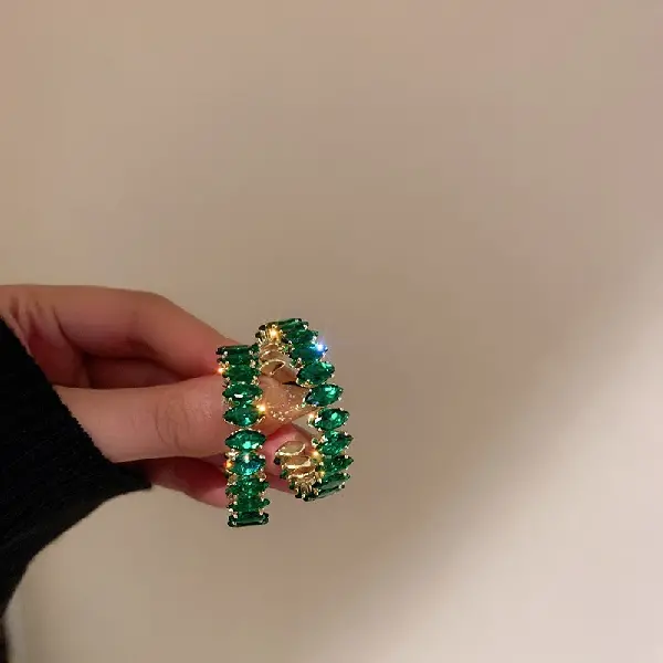 31# silver needle-horse eye-green,tkmbeautysupply.com