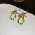 Wholesale Green Earrings with Zircon Flower - Light Luxury Supply - 39# ear hook-environmental protection-gold-green