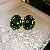 Wholesale Green Earrings with Zircon Flower - Light Luxury Supply - 57# Silver Needle-Green-Oval
