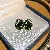 Wholesale Green Earrings with Zircon Flower - Light Luxury Supply - 60# Silver Needle-Ancient Gold-Green
