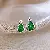 Wholesale Green Earrings with Zircon Flower - Light Luxury Supply - 64# silver needle-green-gourd