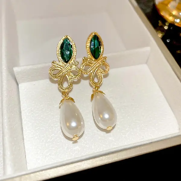 75# silver needle-gold-green-pearl,tkmbeautysupply.com