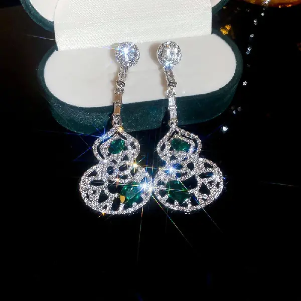 777# Silver Needle-Silver-Green-Hollow Gourd,tkmbeautysupply.com