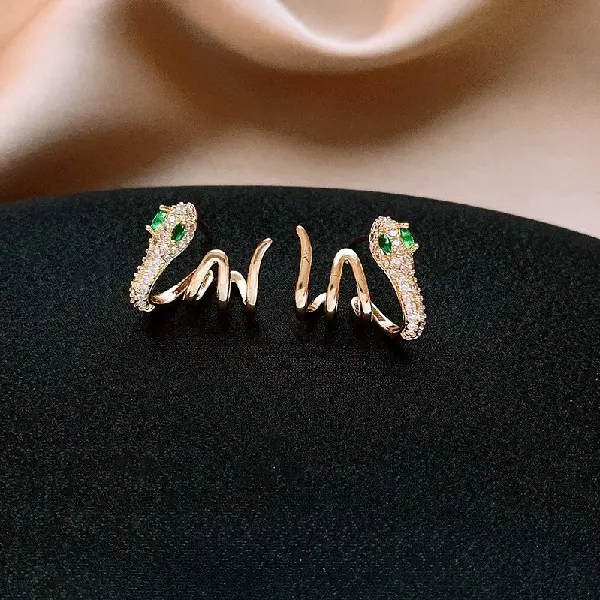 81# silver needle-gold-green-little snake,tkmbeautysupply.com