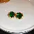 Wholesale Green Earrings with Zircon Flower - Light Luxury Supply - 97# silver needle-gold-green-square