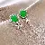 Wholesale Green Earrings with Zircon Flower - Light Luxury Supply - 100# Silver Needle-Silver-Green-Butterfly-Oval