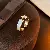 Wholesale Real Gold Plated Baroque Pearl Tulip Flower Ring Supply - 13# real gold electroplated oil dripping zircon letter H open ring