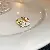 Wholesale Real Gold Plated Baroque Pearl Tulip Flower Ring Supply - 14# zircon square clock chain open ring (real gold plating)