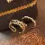 Wholesale Real Gold Plated Baroque Pearl Tulip Flower Ring Supply - 20# real gold electroplated zircon double layer open ring