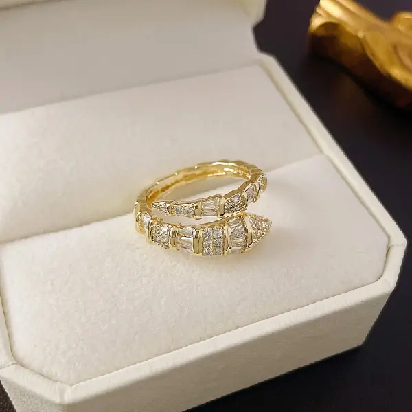 45# zircon snake ring,tkmbeautysupply.com