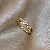 Wholesale Real Gold Plated Baroque Pearl Tulip Flower Ring Supply - Real gold plated pearl and rhinestone cross ring